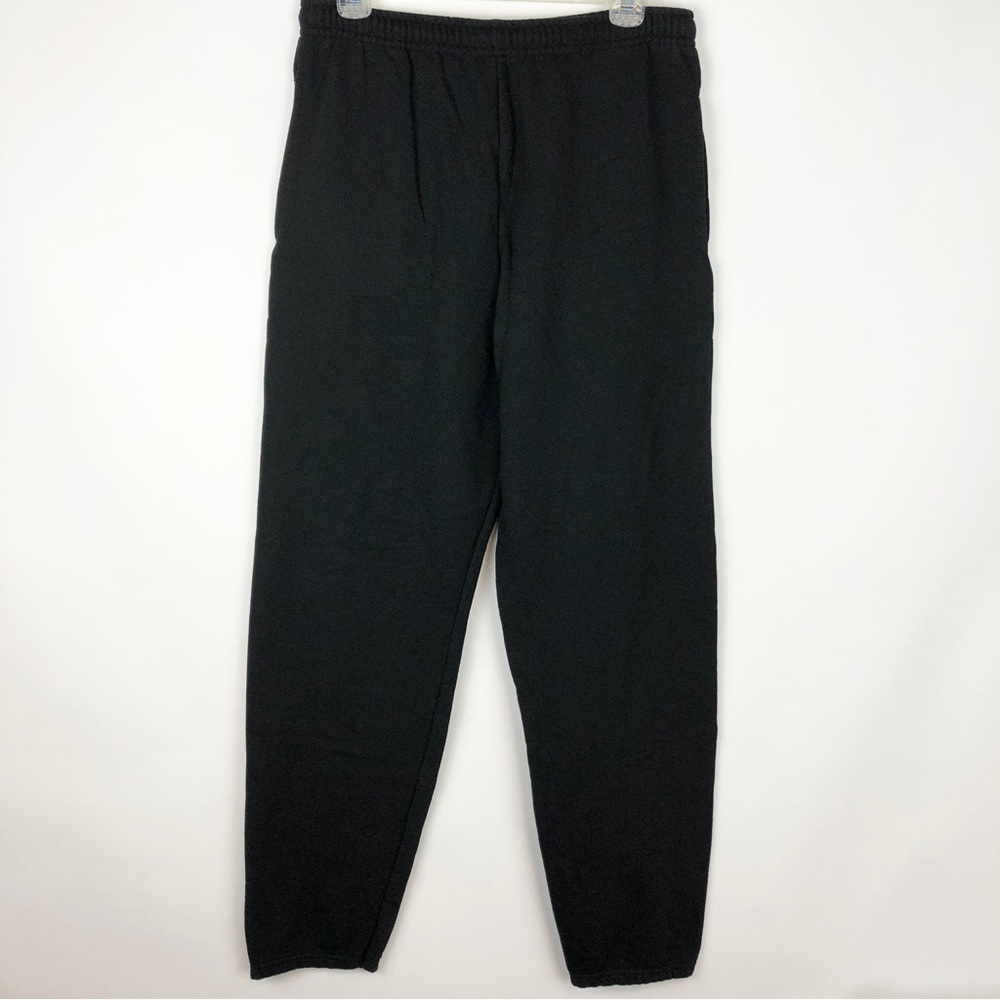 Fruit of the Loom Black Track Sweat Pants Drawstring